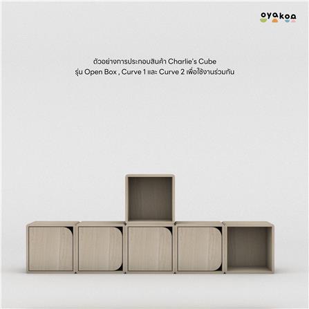 ตู้เก็บของบานเปิด OYAKOO CHARLIE’S CURVE 1 829050 30 ซม. ลายไม้_6
