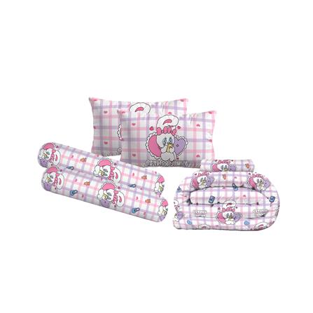ชุดผ้าปูที่นอน 6 ฟุต (ชุด 6 ชิ้น) LEILALYNN ESTHER BUNNY สี PINK_2