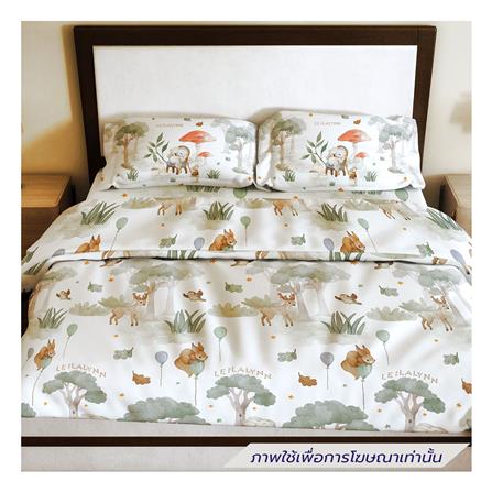 ชุดผ้าปูที่นอน 5 ฟุต (ชุด 6 ชิ้น) LEILALYNN SAFARI FESTIVAL สี WHITE_0
