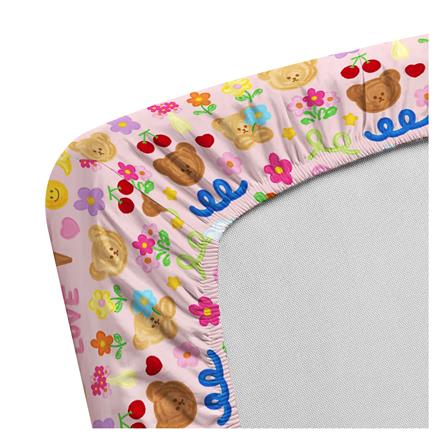 ชุดผ้าปูที่นอน 5 ฟุต (ชุด 6 ชิ้น) LEILALYNN BLOOMING BEAR สี PINK_3