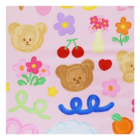 ชุดผ้าปูที่นอน 5 ฟุต (ชุด 6 ชิ้น) LEILALYNN BLOOMING BEAR สี PINK_4