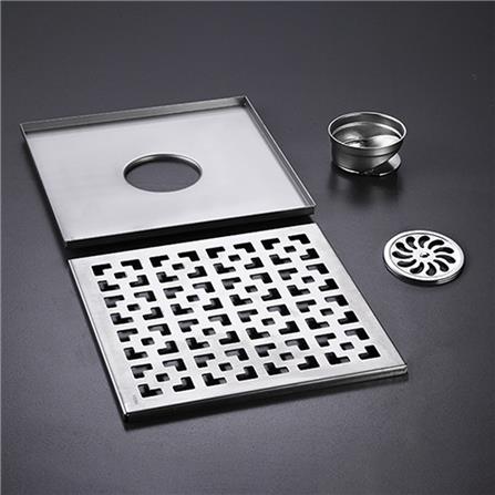 ตะแกรงกันกลิ่นเหลี่ยม CASSA CM0016 20 ซม. สีเงิน_1