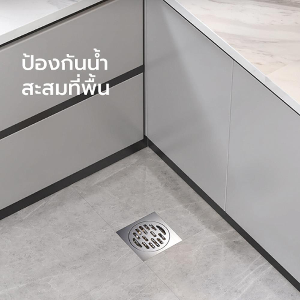 ตะแกรงกันกลิ่นเหลี่ยม CASSA CM0054 10 ซม. สีเงิน