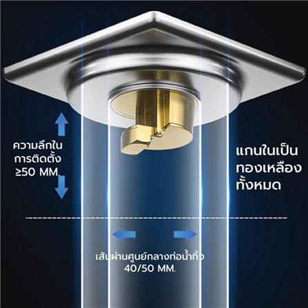 ตะแกรงกันกลิ่นเหลี่ยม CASSA CM0054 10 ซม. สีเงิน_1