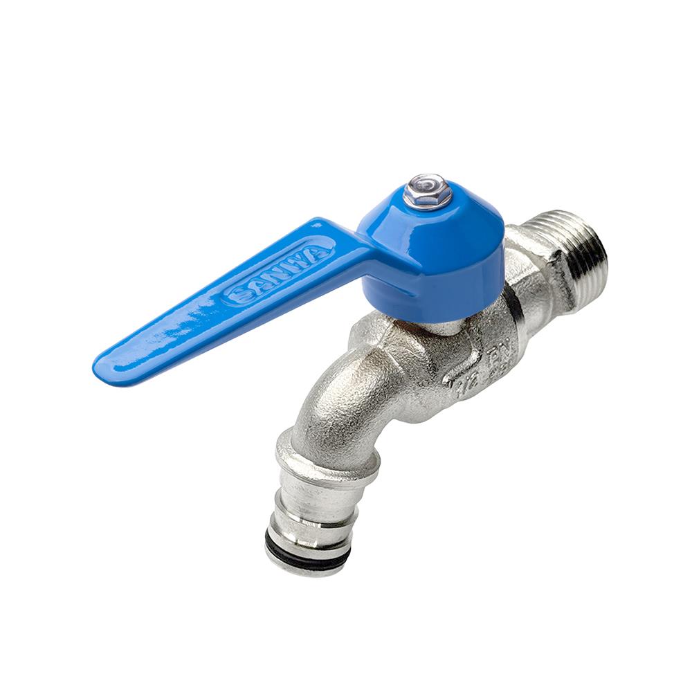 ก๊อกสนามแฟนซี SANWA 1/2 นิ้ว สีฟ้า