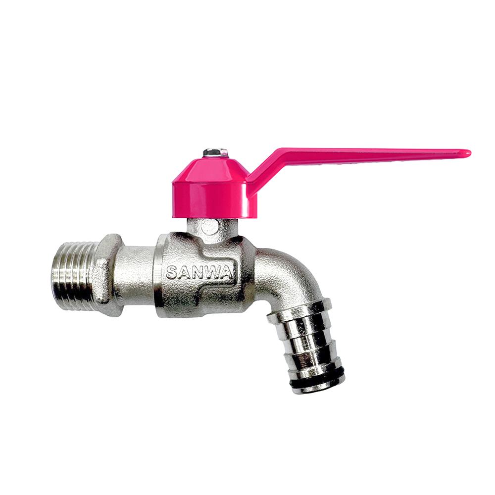 ก๊อกสนามแฟนซี SANWA 1/2 นิ้ว สีชมพู