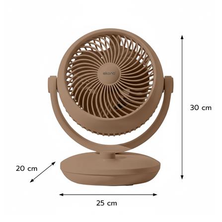 พัดลมพกพา 8 นิ้ว EKONO TT-TS16 สีน้ำตาล_9