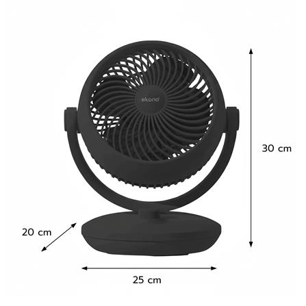 พัดลมพกพา 8 นิ้ว EKONO TT-TS16 สีดำ_7