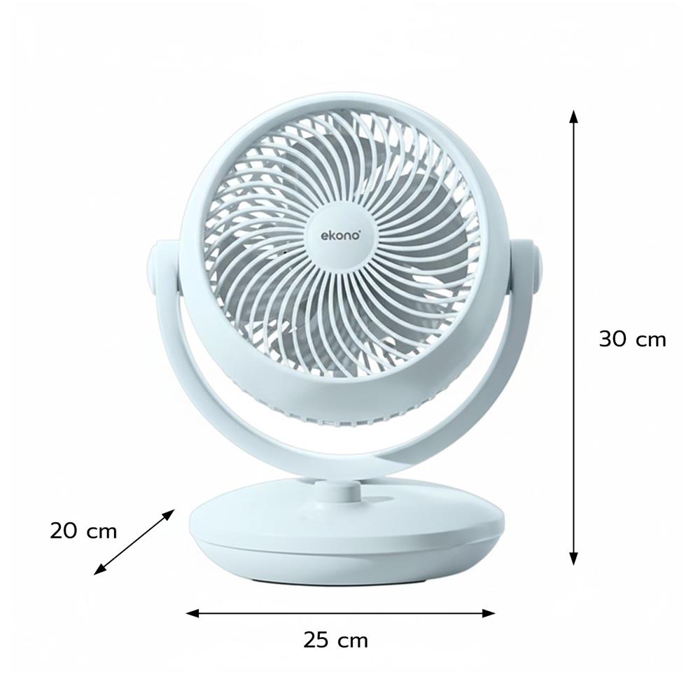 พัดลมพกพา 8 นิ้ว EKONO TT-TS16 สีฟ้า