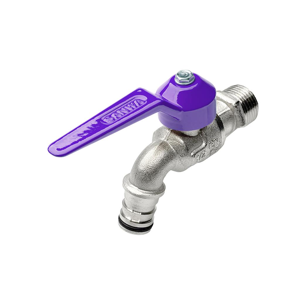 ก๊อกสนามแฟนซี SANWA 1/2 นิ้ว สีม่วง