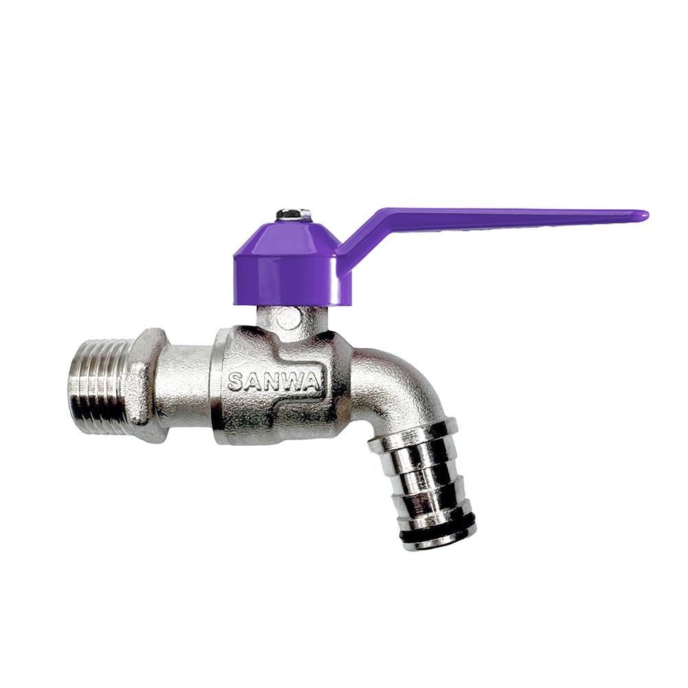 ก๊อกสนามแฟนซี SANWA 1/2 นิ้ว สีม่วง