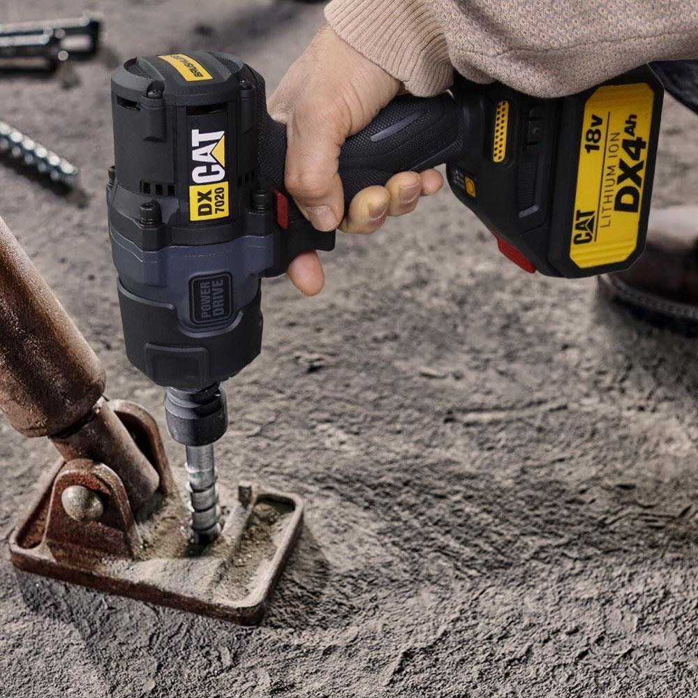 บล็อกกระแทกไร้สาย (พร้อมแบตเตอรี่) CAT DX7020 18 โวลต์