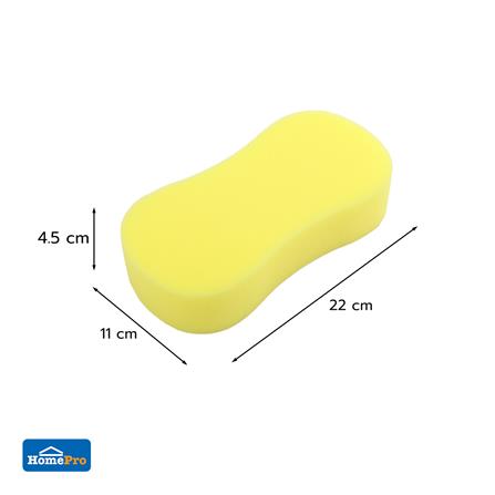 ฟองน้ำทำความสะอาดรถ ACCO 22x11x4.5 ซม. สีเหลือง_4