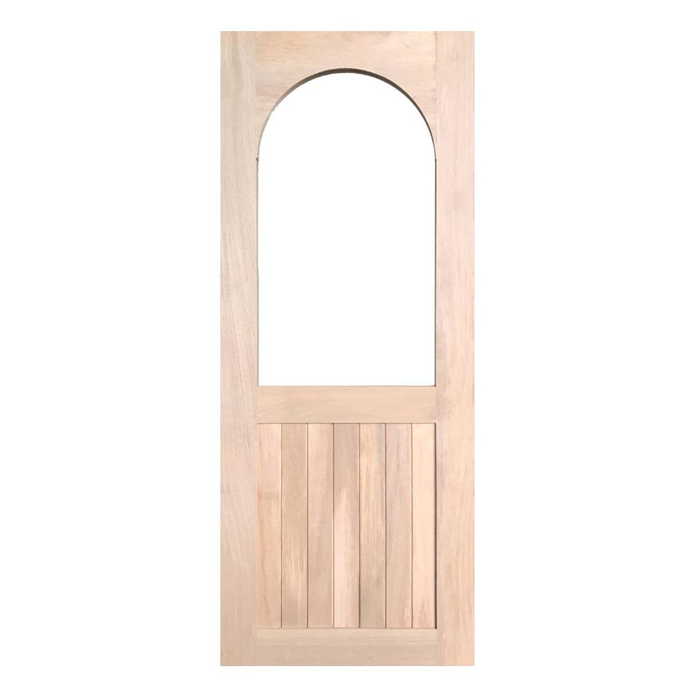 ประตูไม้เนื้อแข็ง ไม่เจาะลูกบิด N999 MCM-001 80x200 ซม. สีธรรมชาติ