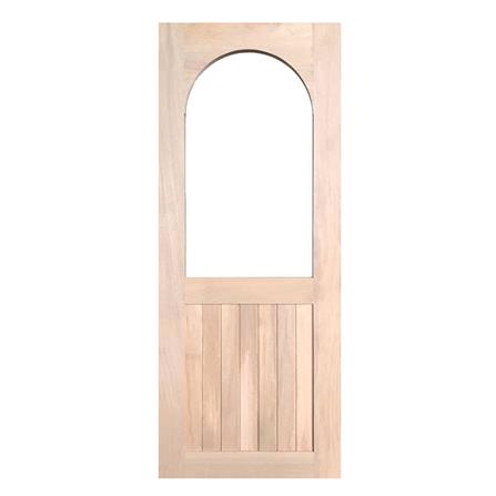 ประตูไม้เนื้อแข็ง ไม่เจาะลูกบิด N999 MCM-001 80x200 ซม. สีธรรมชาติ_0