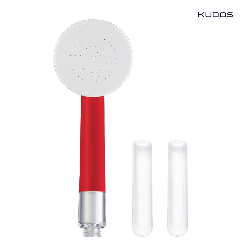 ชุดฝักบัวเฉพาะหัวพร้อมฟิลเตอร์ KUDOS TUBU สีแดง (ฟิลเตอร์ 2 ชิ้น)