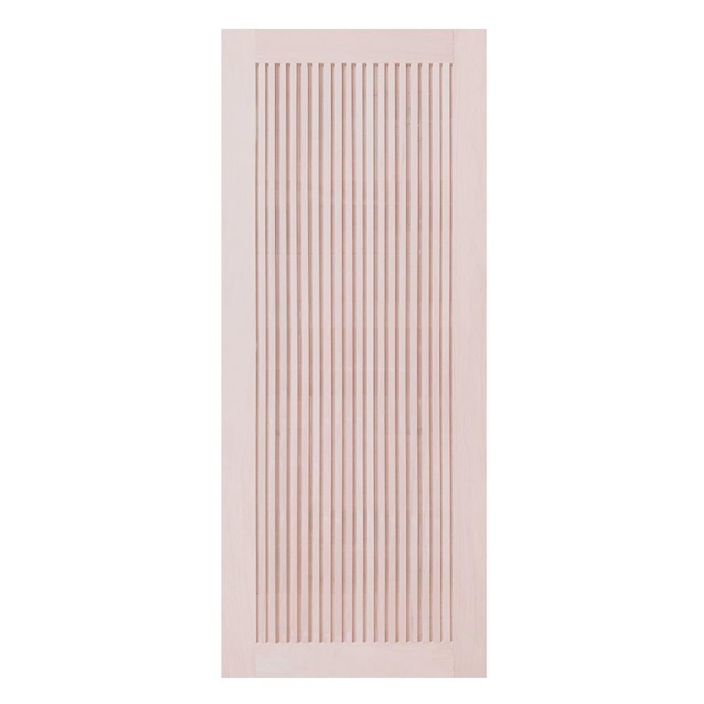 ประตูไม้เนื้อแข็ง N999 C-MODERN 80x200 ซม. สีธรรมชาติ ไม่เจาะลูกบิด