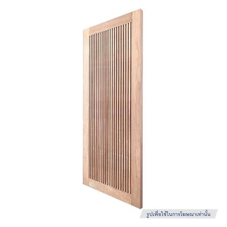 ประตูไม้เนื้อแข็ง N999 C-MODERN 80x200 ซม. สีธรรมชาติ ไม่เจาะลูกบิด_1