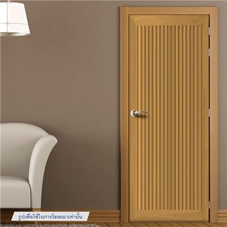 ประตูไม้เนื้อแข็ง N999 C-MODERN 80x200 ซม. สีธรรมชาติ ไม่เจาะลูกบิด_2
