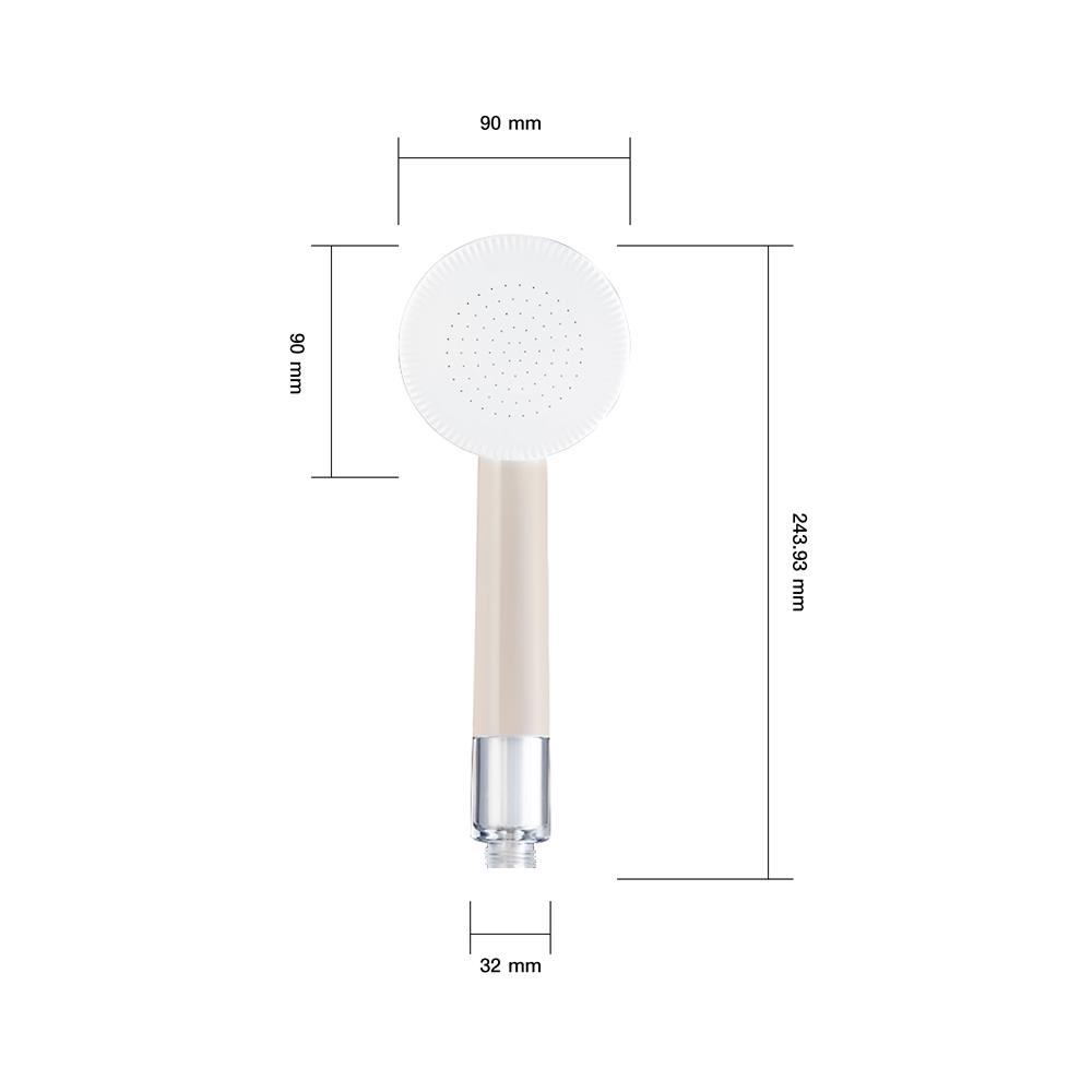 ชุดฝักบัวเฉพาะหัวพร้อมฟิลเตอร์ KUDOS TUBU สีครีม (ฟิลเตอร์ 2 ชิ้น)
