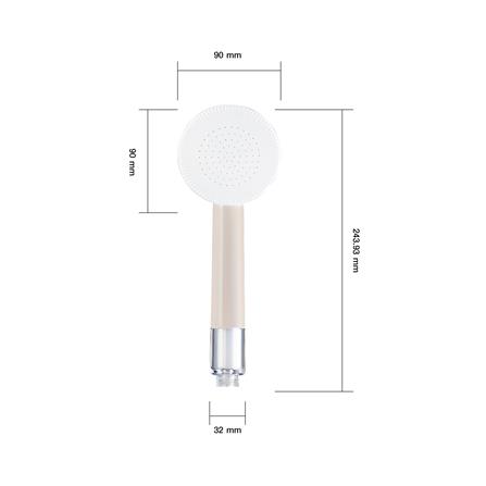 ชุดฝักบัวเฉพาะหัวพร้อมฟิลเตอร์ KUDOS TUBU สีครีม (ฟิลเตอร์ 2 ชิ้น)_5