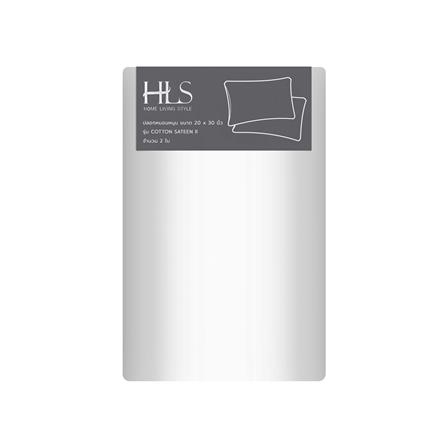 ปลอกหมอนหนุน HOME LIVING STYLE COTTON SATEEN II สี WHITE (แพ็ก 2 ชิ้น)_3