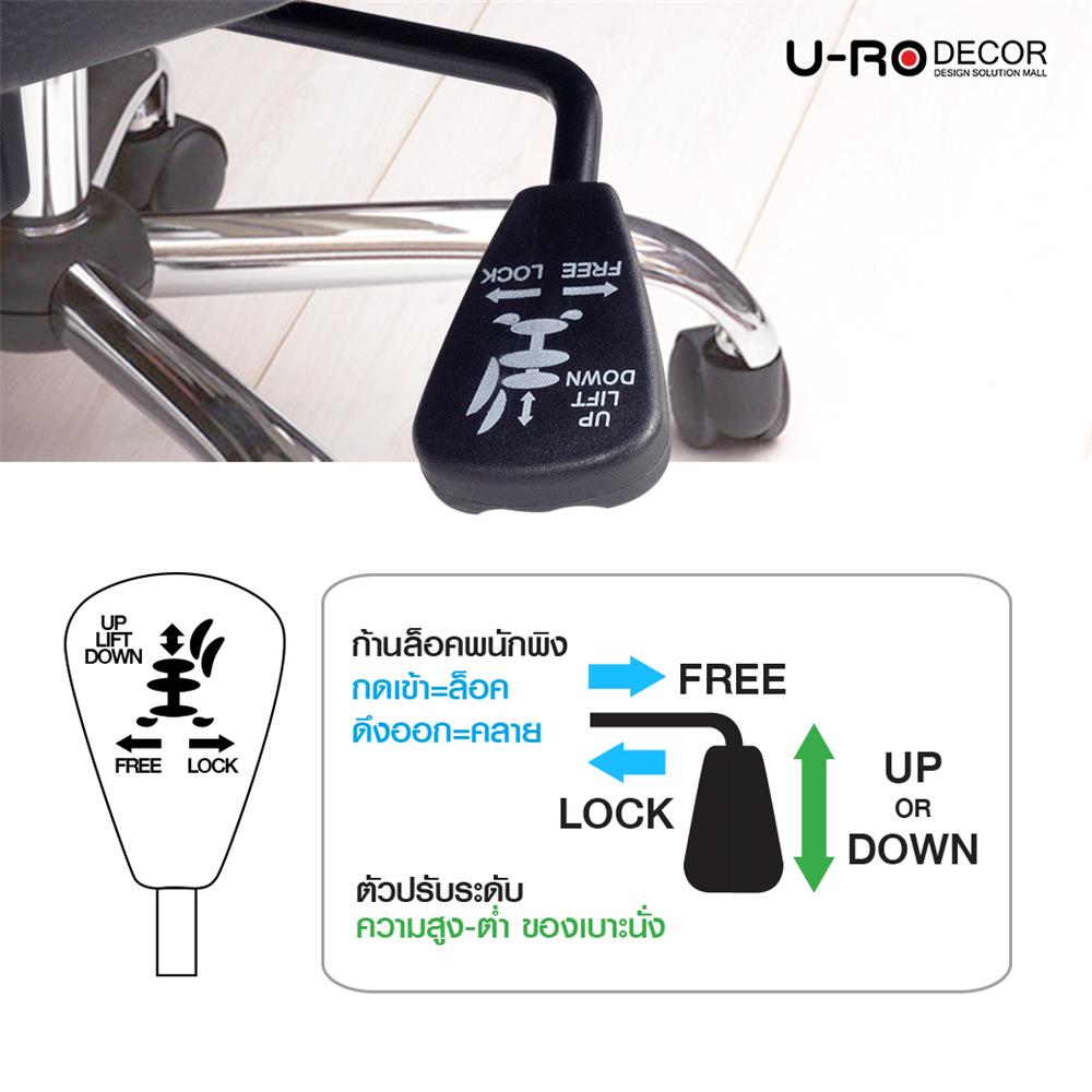 เก้าอี้สำนักงาน U-RODECOR PORTER สีดำ