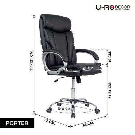 เก้าอี้สำนักงาน U-RODECOR PORTER สีดำ_11