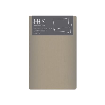 ปลอกหมอนหนุน HOME LIVING STYLE COTTON SATEEN II สี BROWN (แพ็ก 2 ชิ้น)_3
