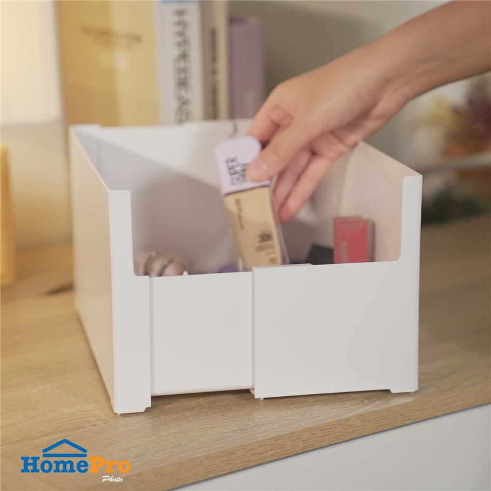 กล่องเก็บของปรับขนาดได้ KECH CLOUD SIZE L สีขาว