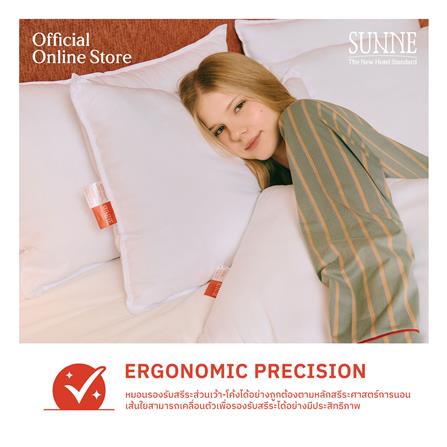 หมอนหนุน ขนห่านเทียม SUNNE HOTELIER 19x29 นิ้ว สีขาว_6