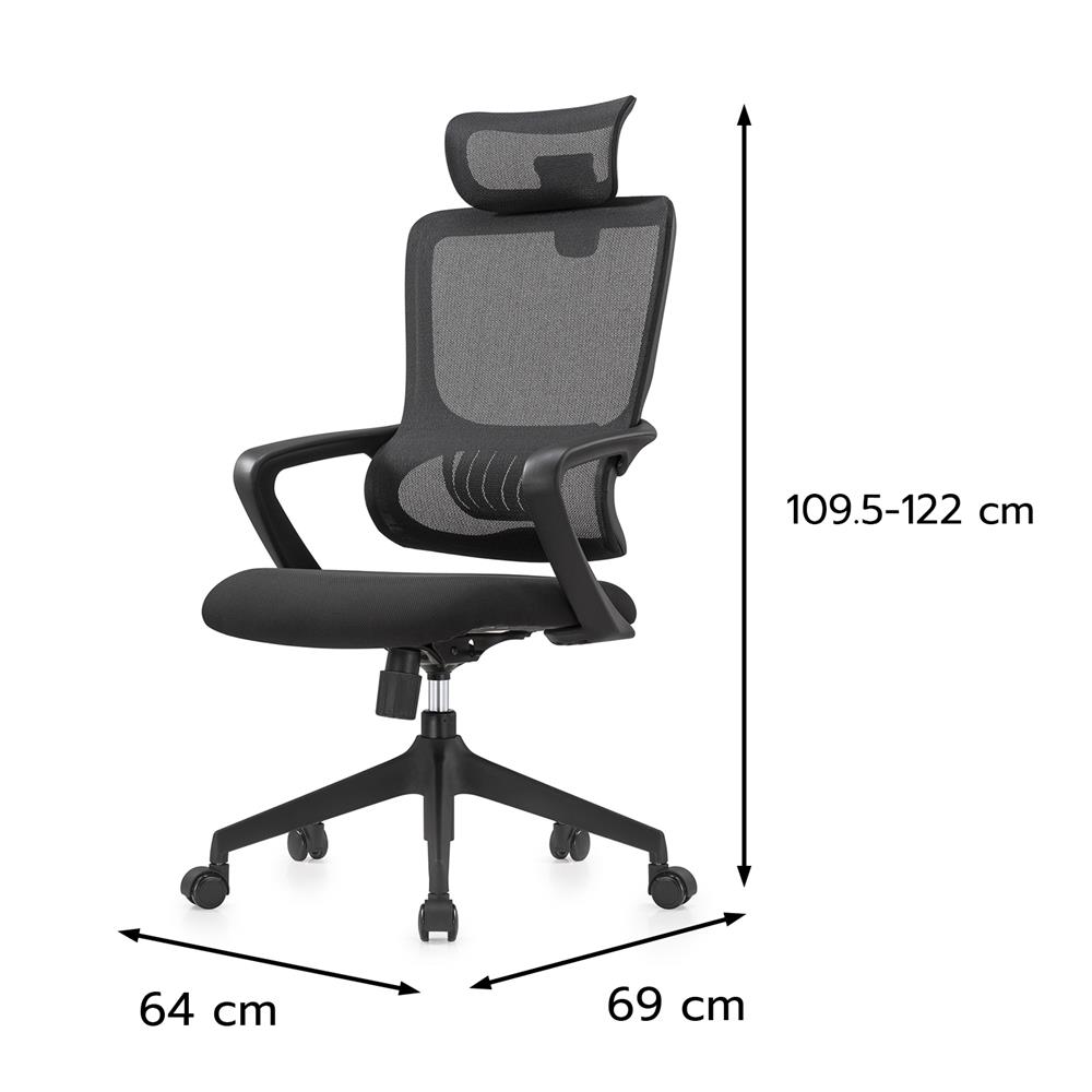 เก้าอี้สำนักงาน FURDINI ALICE A660 สีดำ