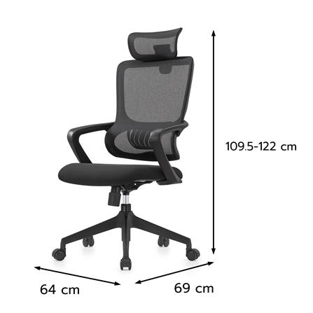 เก้าอี้สำนักงาน FURDINI ALICE A660 สีดำ_11