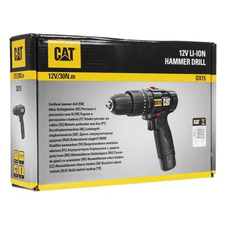 สว่านกระแทกไร้สาย (พร้อมแบตเตอรี่) CAT DX15 12 โวลต์_3