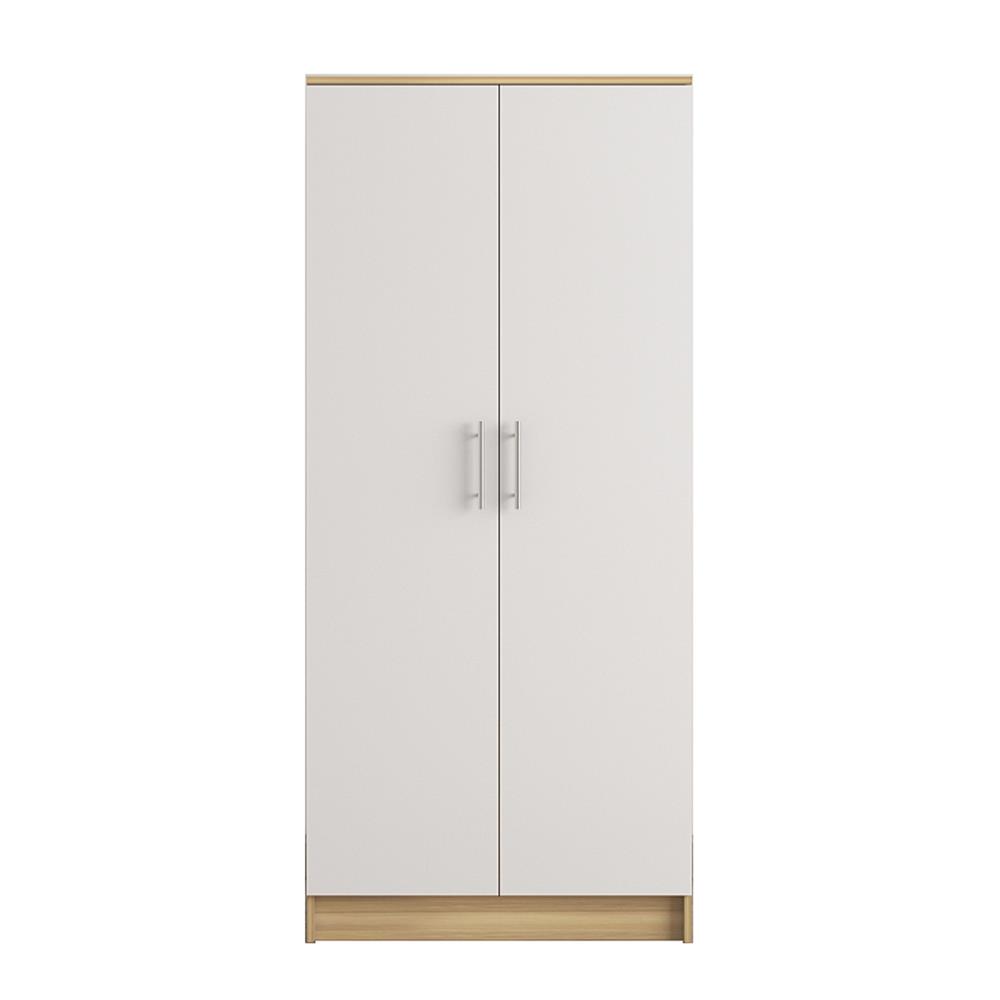 ตู้เสื้อผ้า 2 บานเปิด FURDINI HERO 80 ซม. สี NATURAL OAK/ขาว_0