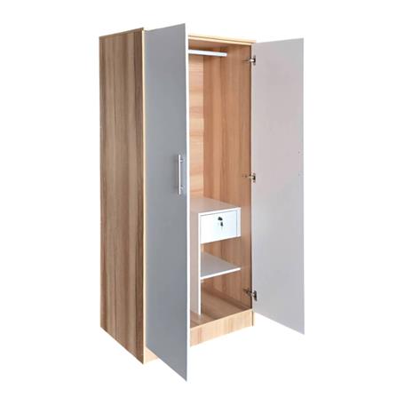 ตู้เสื้อผ้า 2 บานเปิด FURDINI HERO 80 ซม. สี NATURAL OAK/ขาว_4