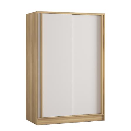 ตู้เสื้อผ้าบานเลื่อน FURDINI HERO 120 ซม. สี NATURAL OAK/ขาว_1
