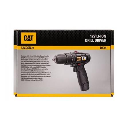 สว่านไขควงไร้สาย (พร้อมแบตเตอรี่) CAT DX14 12 โวลต์_2