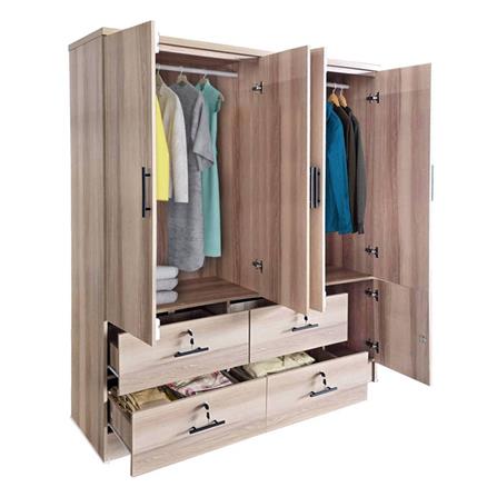 ตู้เสื้อผ้า 4 บานเปิด FURDINI HERO 160 ซม. สี NATURAL OAK_5