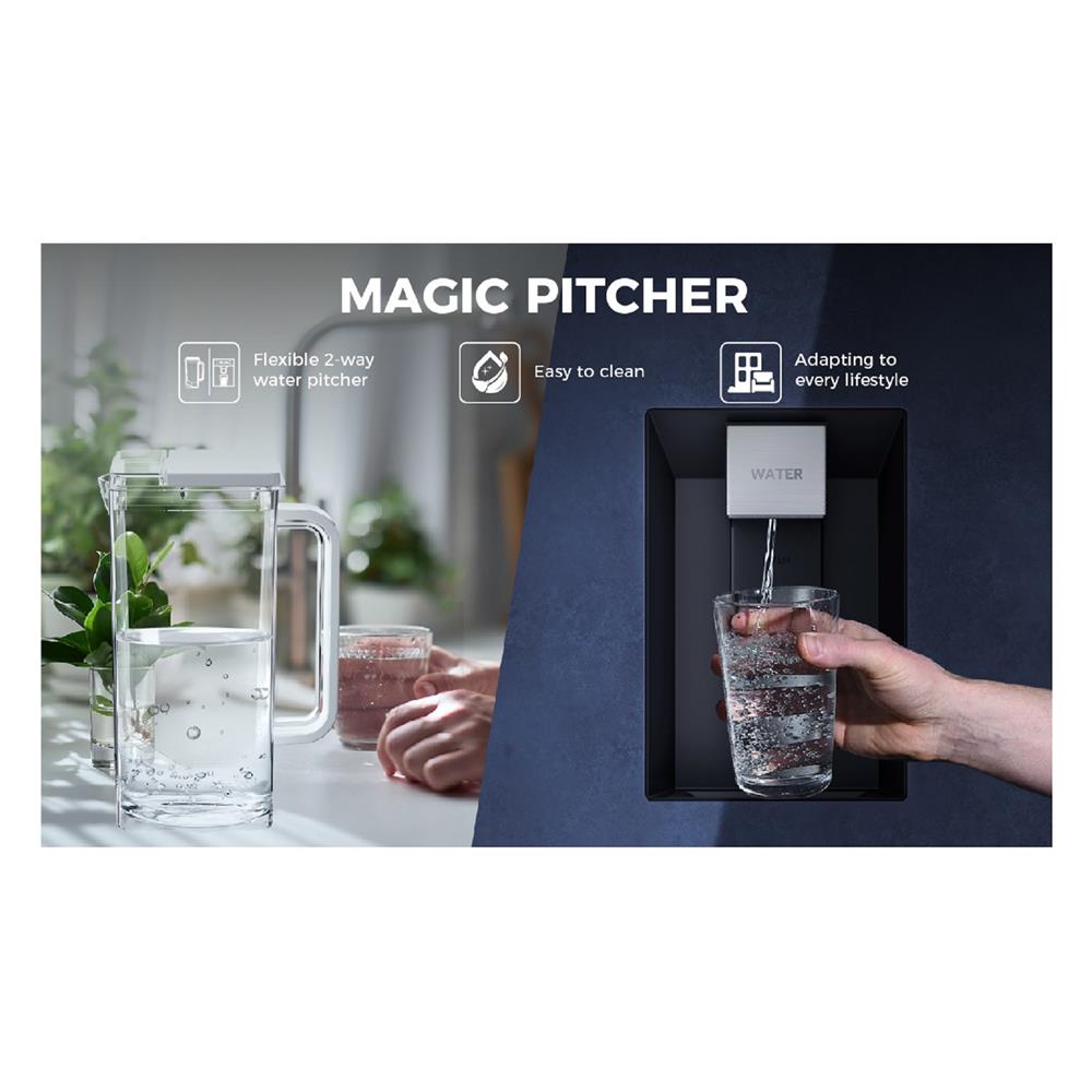 ตู้เย็น 2 ประตู HAIER HRF-490IWMGIU1 16.7 คิว กระจกน้ำเงิน