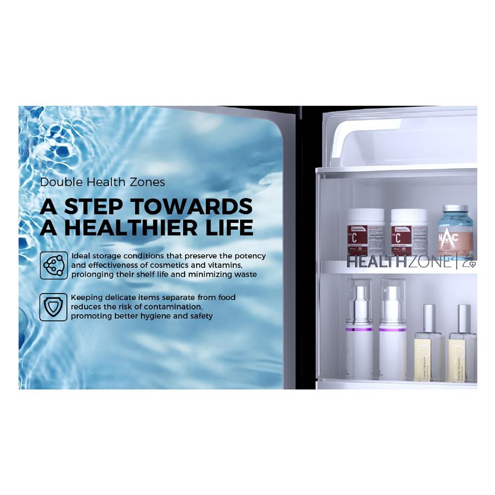 ตู้เย็น 2 ประตู HAIER HRF-490IWMGIU1 16.7 คิว กระจกน้ำเงิน