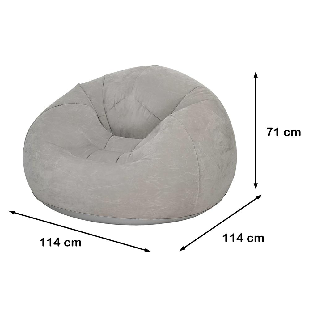 เบาะรองนั่งเป่าลม HOME LIVING STYLE BLOW 44.5x44.5 นิ้ว สีเทา