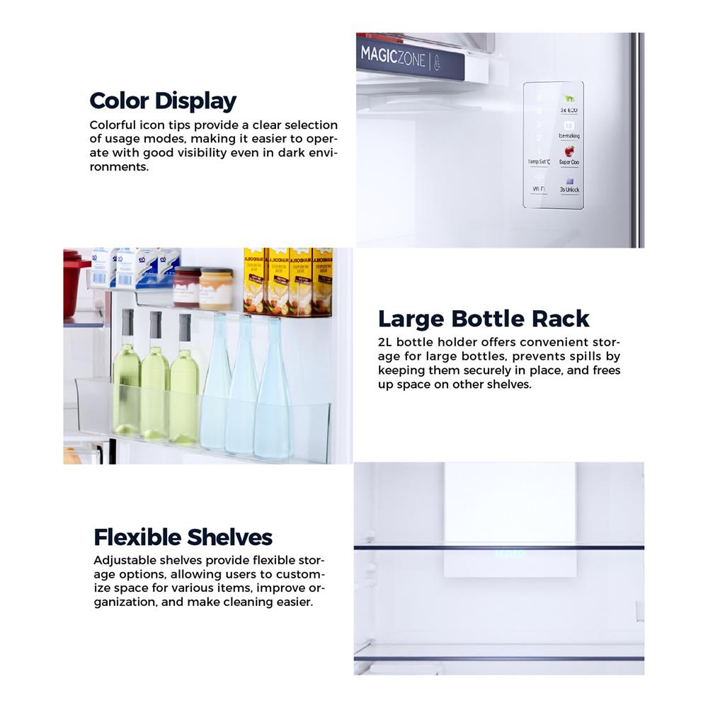 ตู้เย็น 2 ประตู HAIER HRF-460IMGU1 16 คิว กระจกขาว