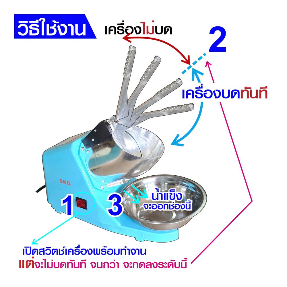 เครื่องทำน้ำแข็งอัตโนมัติ SKG KG-BD9 สีฟ้า