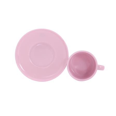 ถ้วยกาแฟและจานรองเมลามีน 300 มล. VANDA CLASSIC สีชมพู_2