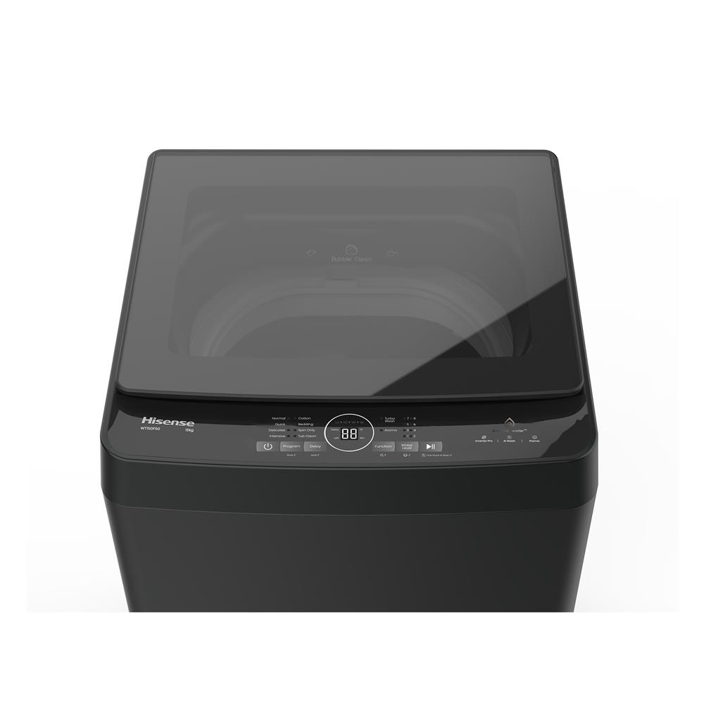 เครื่องซักผ้าฝาบน HISENSE WT150F50 15 กก. อินเวอร์เตอร์ สีดำ