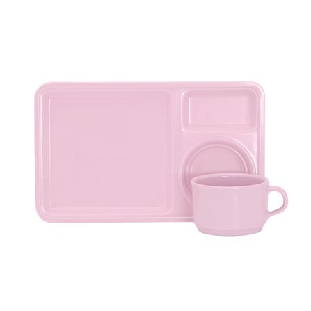 ถ้วยกาแฟและถาดเมลามีน 300 มล. VANDA CLASSIC สีชมพู_2