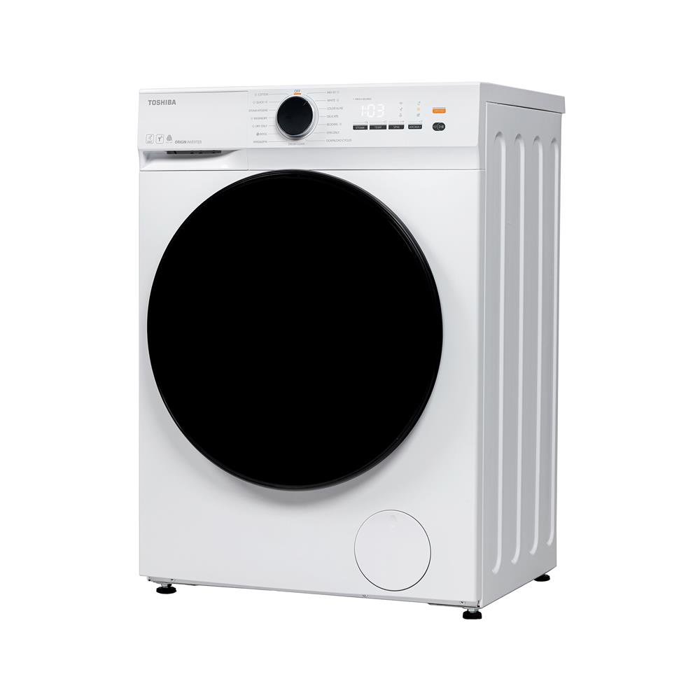 เครื่องซักอบผ้าฝาหน้า TOSHIBA TWD-T21BU95UWT(WW) 8.5/6 กก. 1400RPM อินเวอร์เตอร์ สีขาว