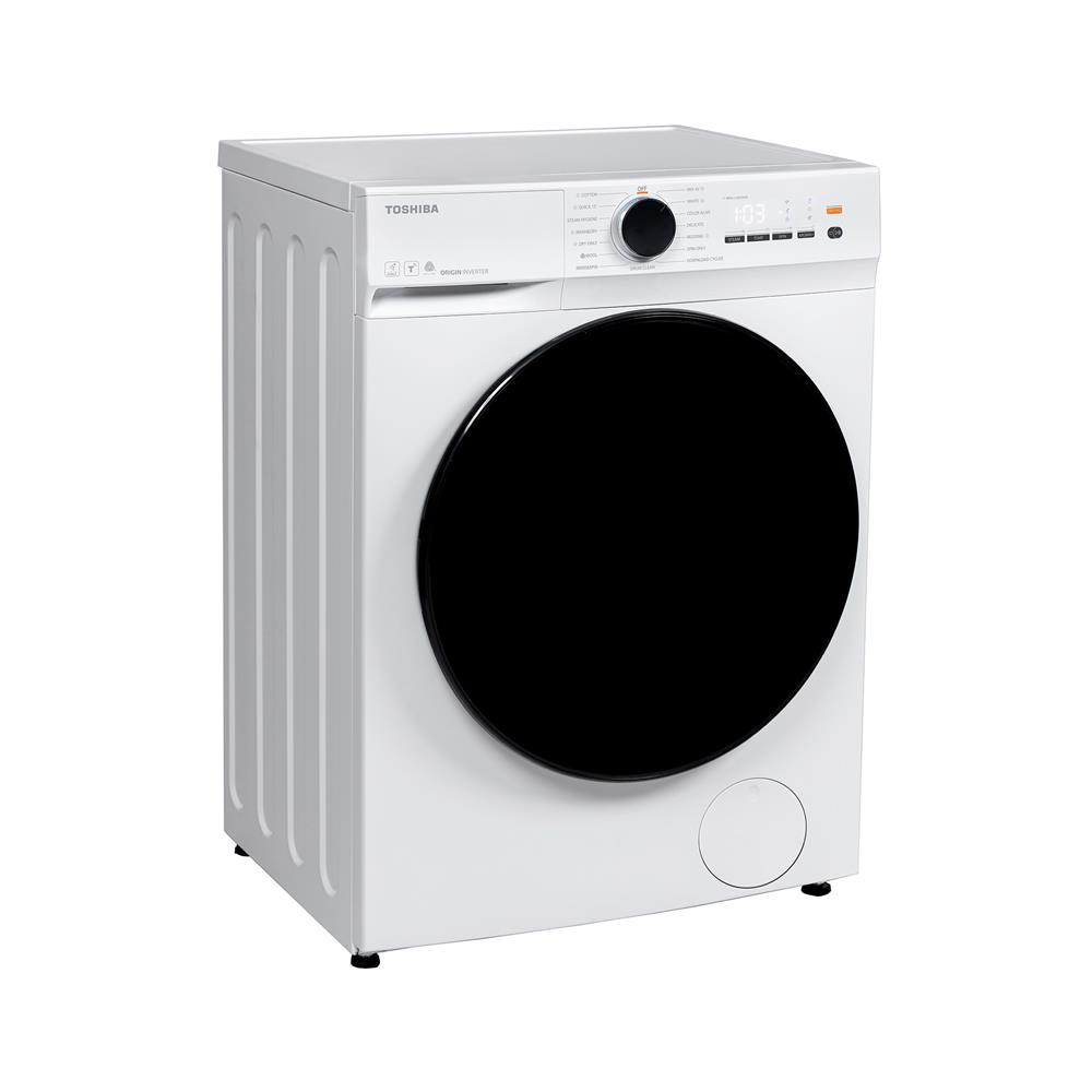 เครื่องซักอบผ้าฝาหน้า TOSHIBA TWD-T21BU95UWT(WW) 8.5/6 กก. 1400RPM อินเวอร์เตอร์ สีขาว