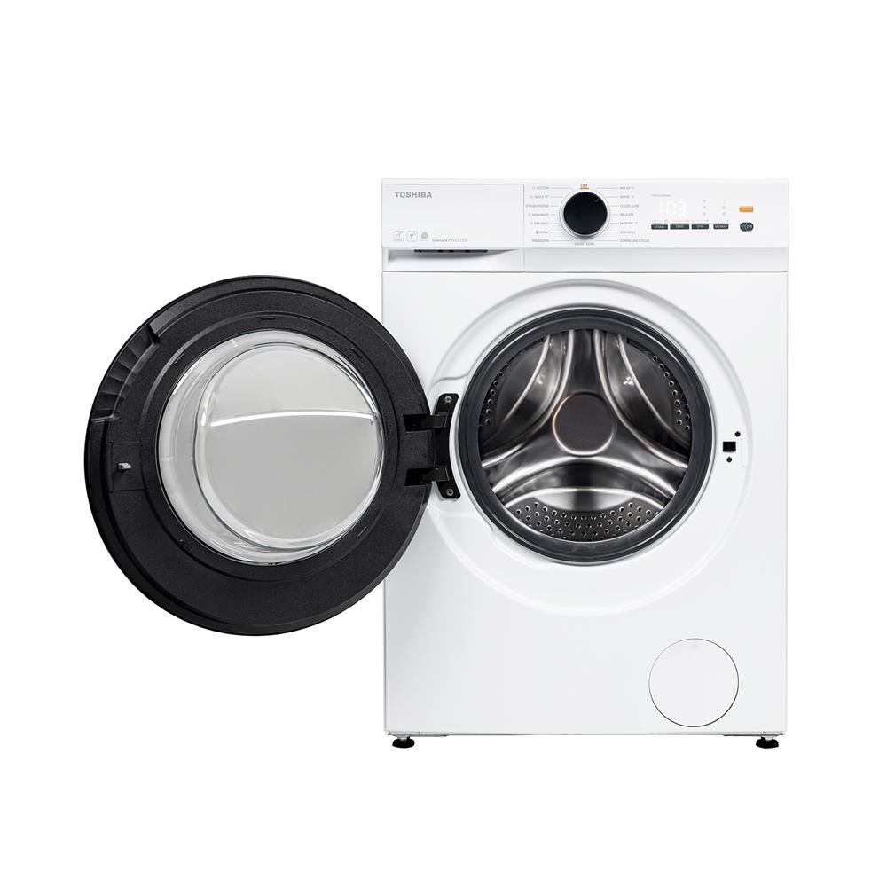 เครื่องซักอบผ้าฝาหน้า TOSHIBA TWD-T21BU95UWT(WW) 8.5/6 กก. 1400RPM อินเวอร์เตอร์ สีขาว